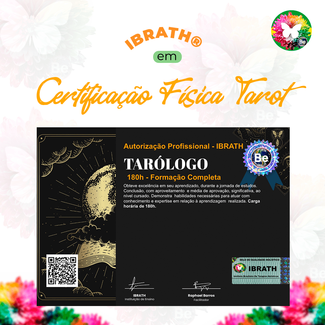 Certificado Físico Tarot / Taro